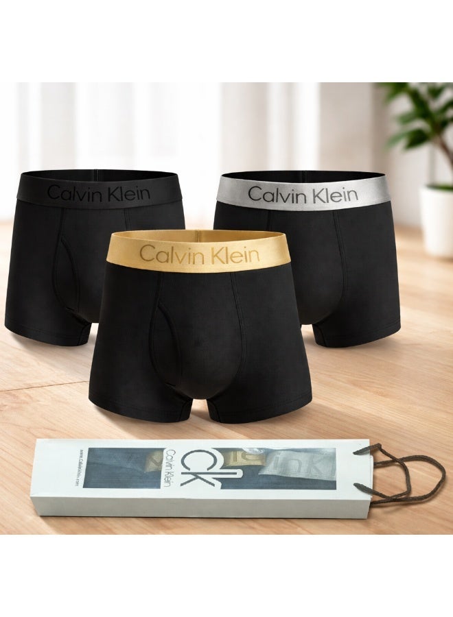 كالفن كلاين بيرفورمانس مجموعة بوكسر رجالي ملابس داخلية قطنية - (عبوة من 3 قطع) - مقاس 2 اكس لارج - Image 1